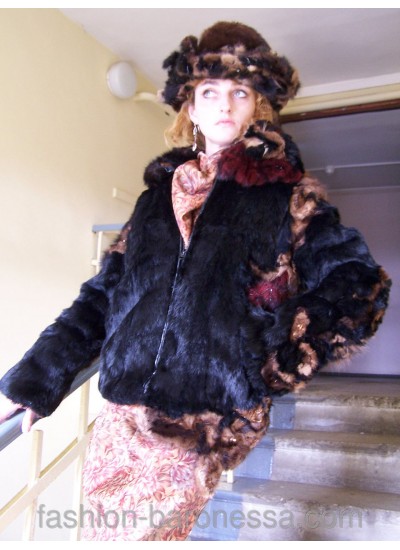 Шубка "Black patterns"