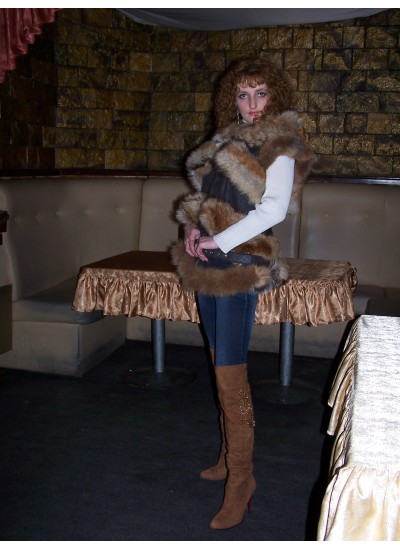 Жилетка с мехом сибирской лисицы "Andrea"