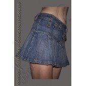Мини-юбка джинсовая в складку «Denim pleats»