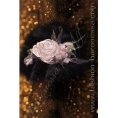 Заколка / зажим для волос «The buds of a tea rose»
