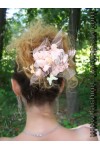 Заколка / зажим для волос «The buds of a tea rose»