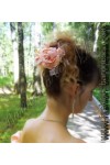 Заколка / зажим для волос «The buds of a tea rose»